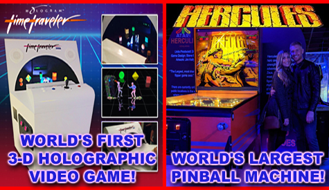 Atari - Hercules Pinball Machine by Atari, Time Traveler Videos Arcade by Sega