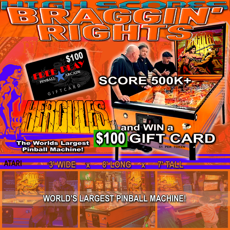 Atari Hecules, Worlds Largest Pinball Machine, Play It Here