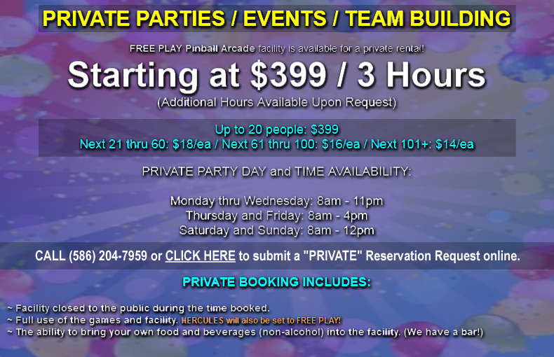 Book Your Party With Us!